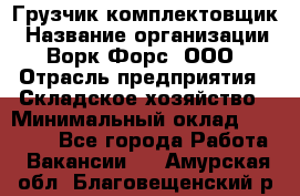 Грузчик-комплектовщик › Название организации ­ Ворк Форс, ООО › Отрасль предприятия ­ Складское хозяйство › Минимальный оклад ­ 23 000 - Все города Работа » Вакансии   . Амурская обл.,Благовещенский р-н